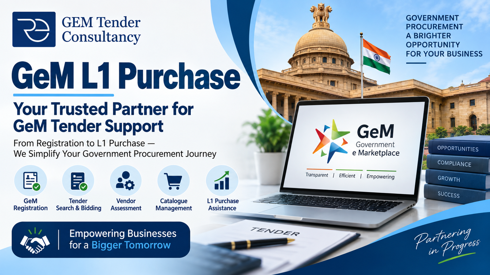 GeM L1 Purchase & Tender Assistance | Gem Tender Consultancy